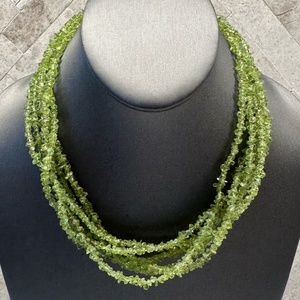 Silpada Green Peridot Chip Necklace